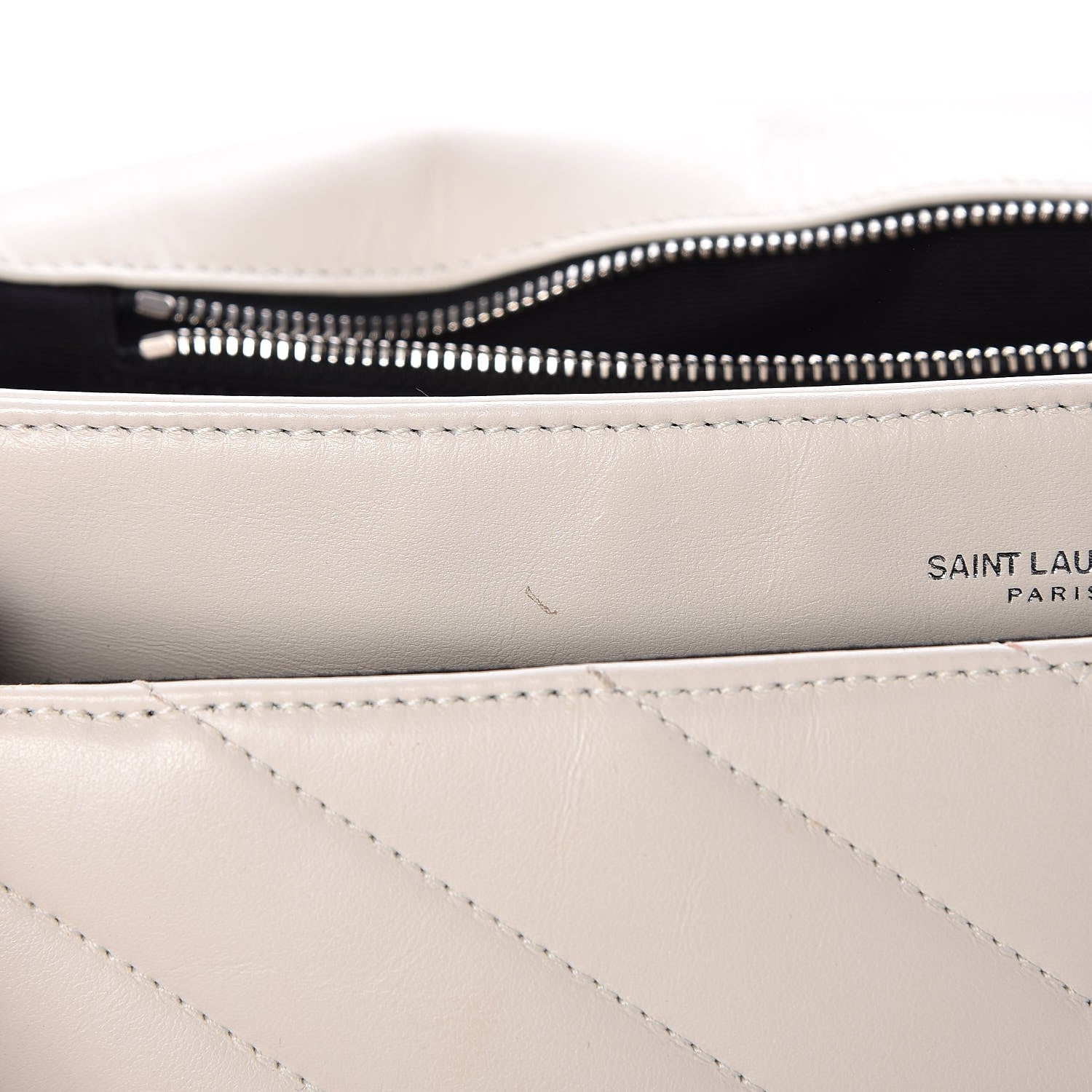 Saint Laurent Calfskin Y Quilted Monogram Loulou Shoulder Bag Porcellana 10 of 15