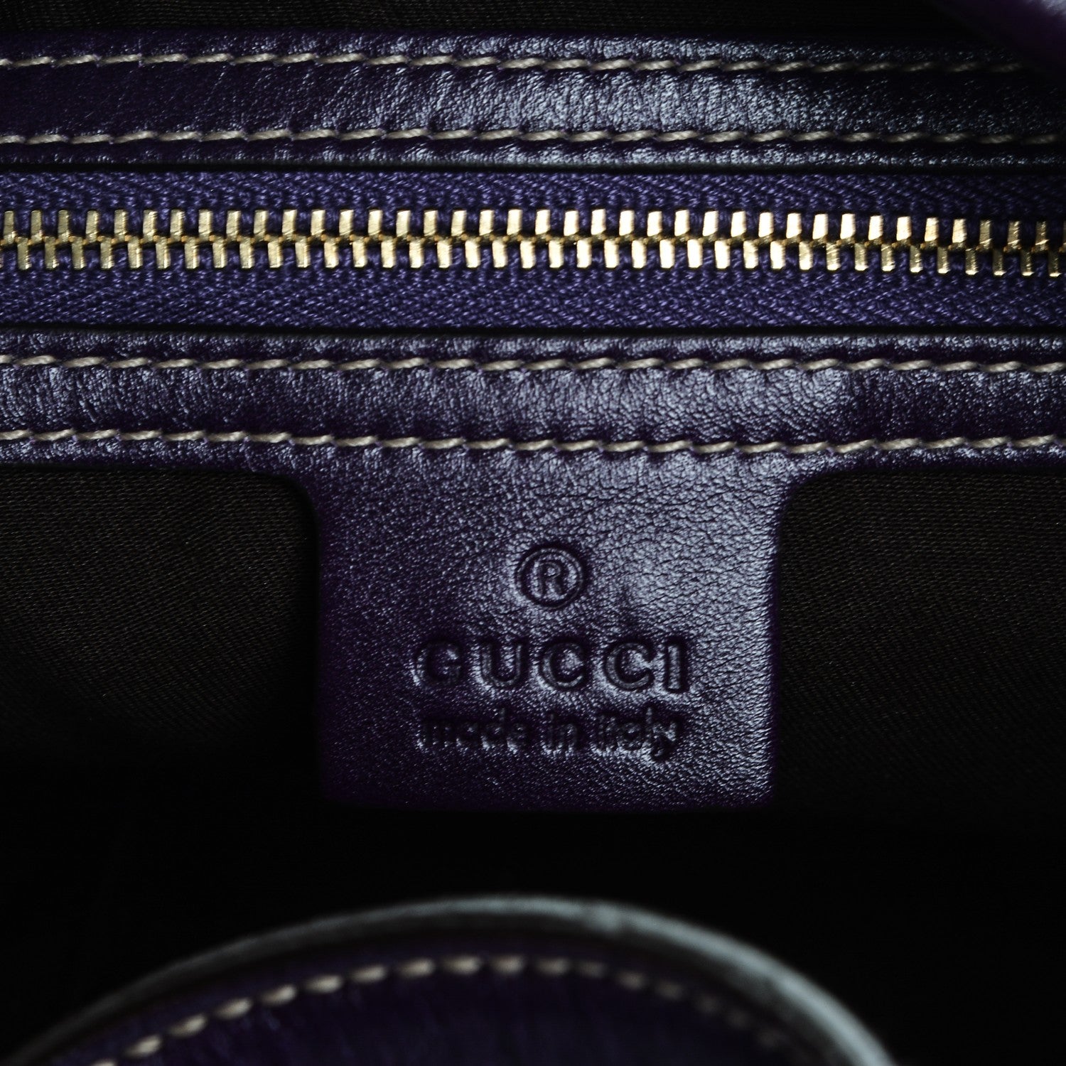 Gucci Suede Studded Large Jackie Shoulder Bag Purple 6 of 7