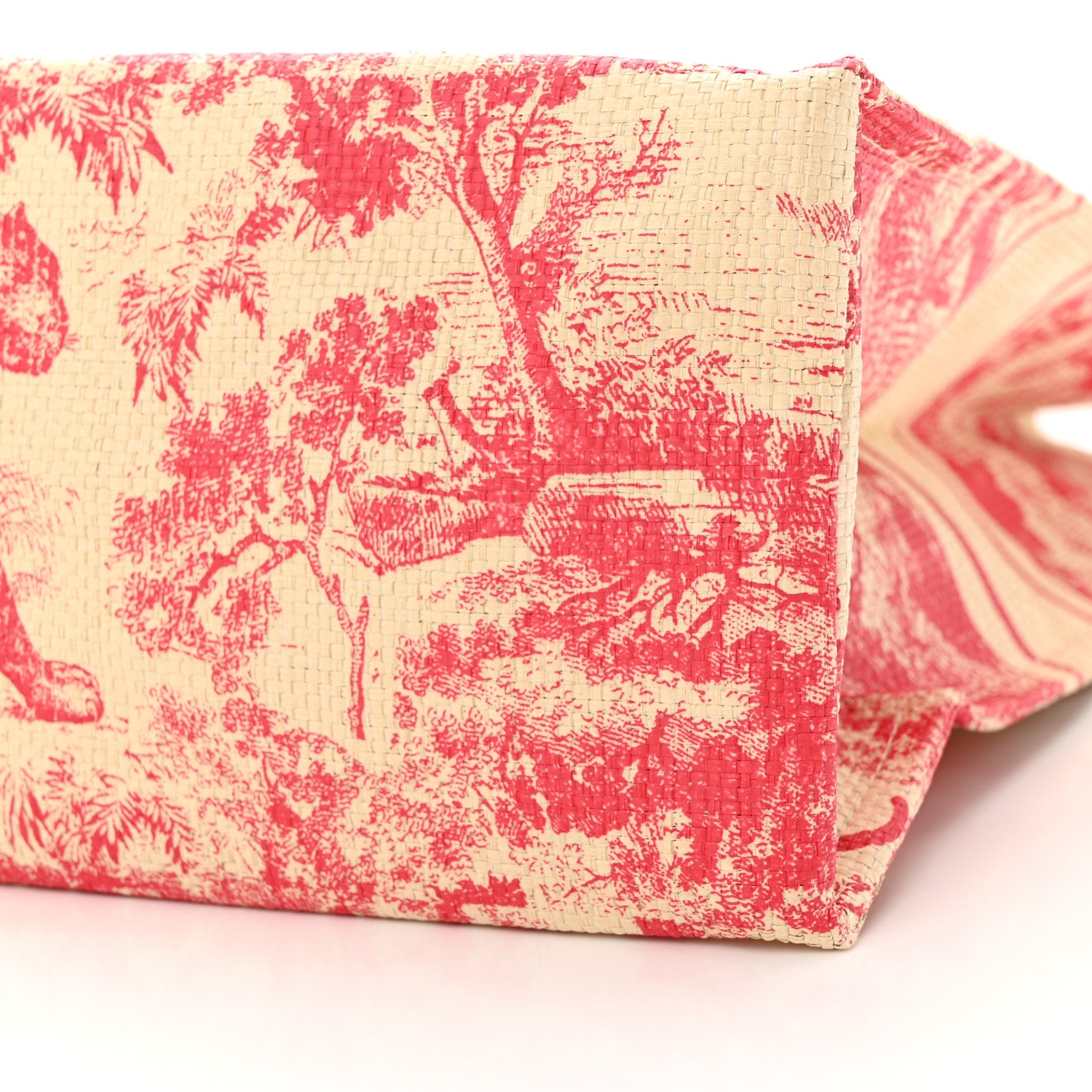 Christian Dior Straw Dioriviera Tote Pink 8 of 8