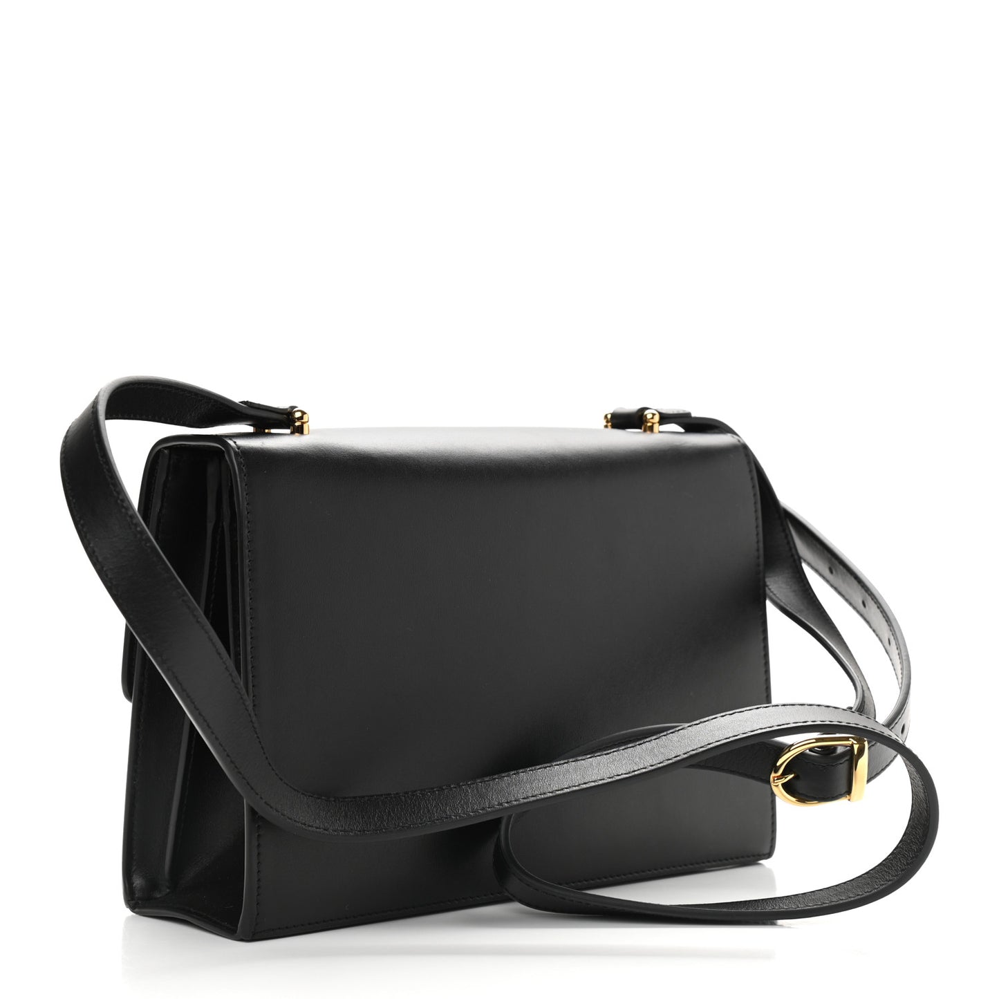Smooth Calfskin Small Zumi Shoulder Bag Black