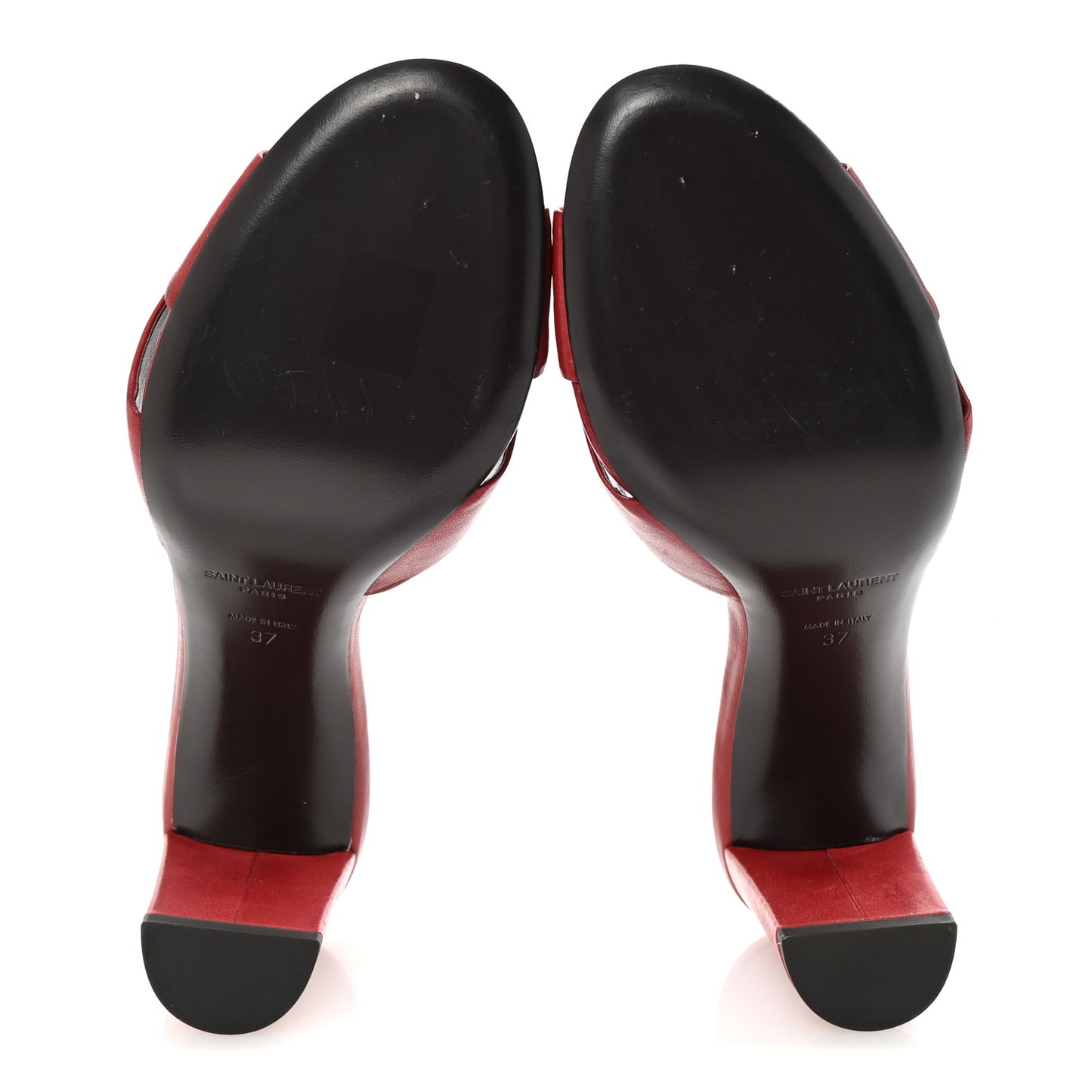 Lambskin Bianca Mules 37 Red