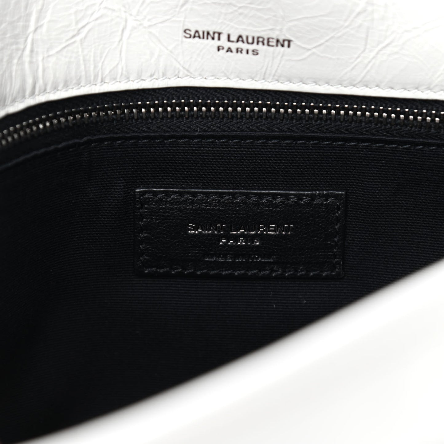 Crinkled Calfskin Matelasse Monogram Medium Niki Chain Satchel Pearl White