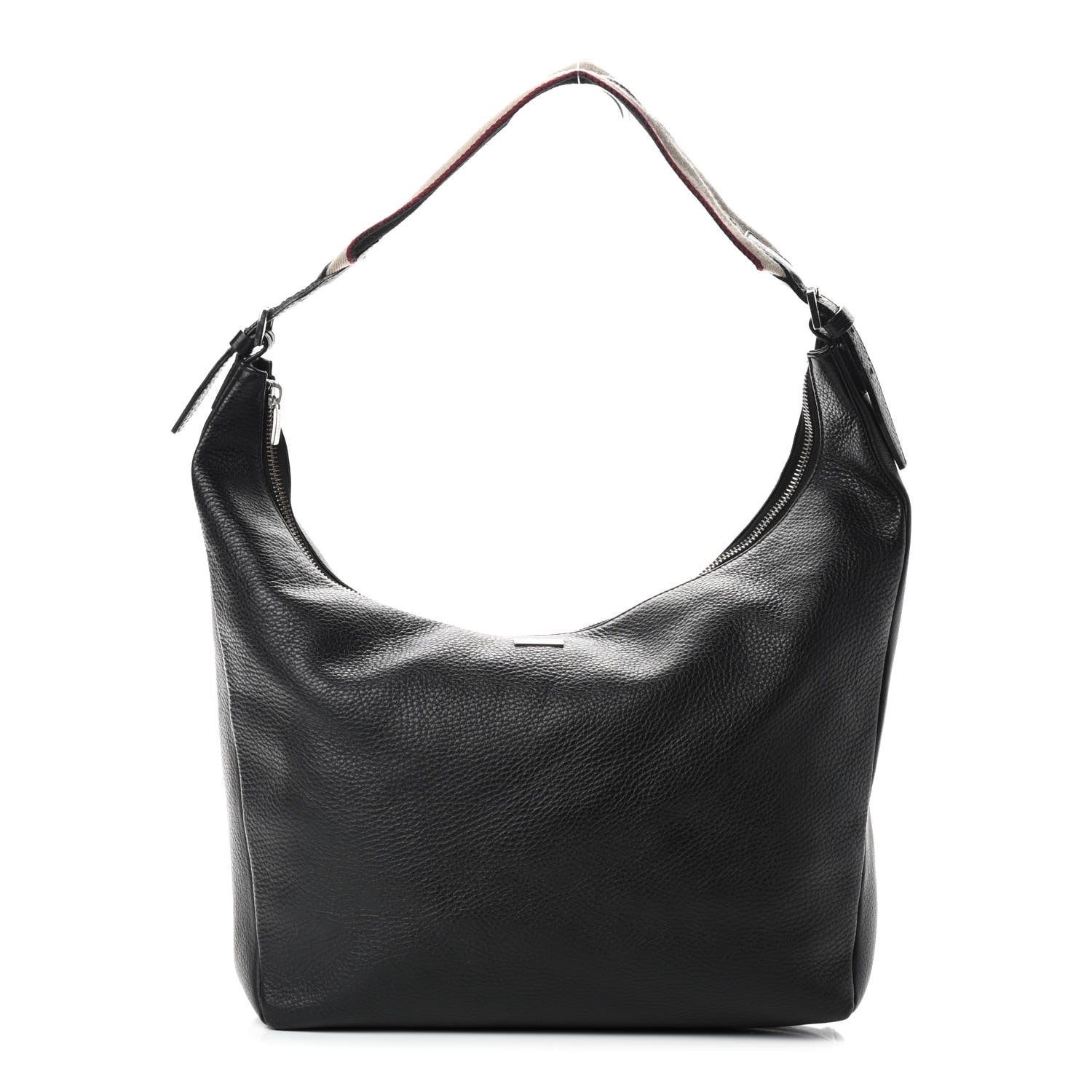 Burberry Grainy Leather Calfskin Hobo Black 1 of 8