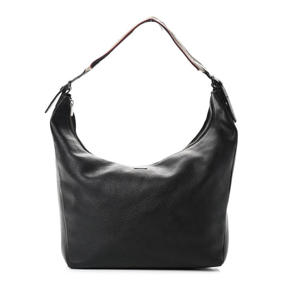 Burberry Grainy Leather Calfskin Hobo Black 1 of 8