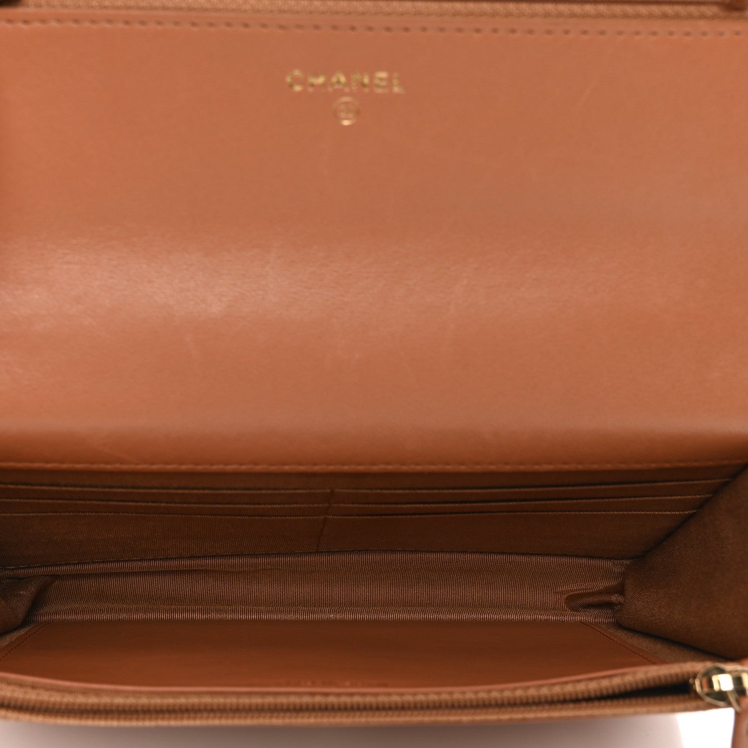 Chanel Lambskin Quilted Chanel 19 Wallet On Chain WOC Brown 6 of 14