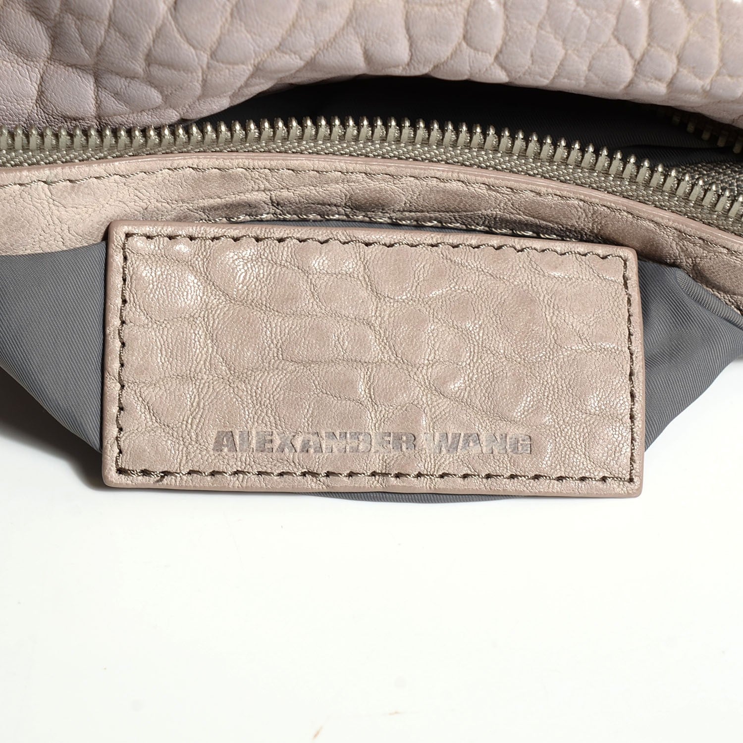 Alexander Wang Pebbled Lambskin Rocco Grey Silver Hardware 6 of 6