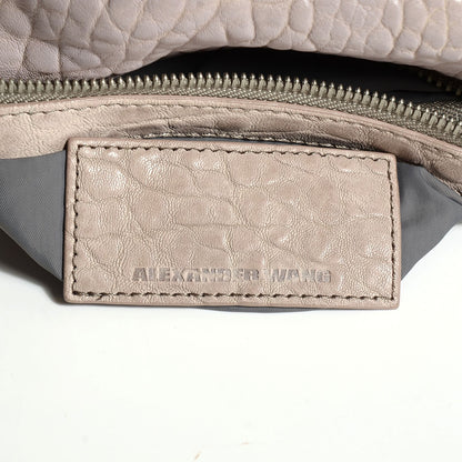 Alexander Wang Pebbled Lambskin Rocco Grey Silver Hardware 6 of 6