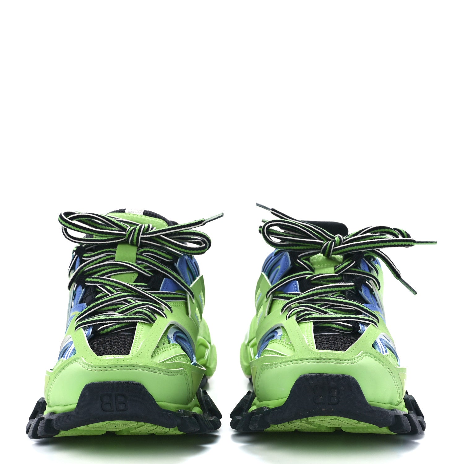 Balenciaga Mesh Nylon Metallic Fabric Womens Track Sneakers 36 Blue Green 2 of 9