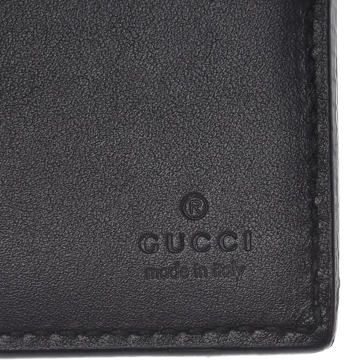 GG Supreme Monogram Selleria Calfskin Kingsnake Nice Bi-Fold Wallet Beige Ebony Multicolor Black
