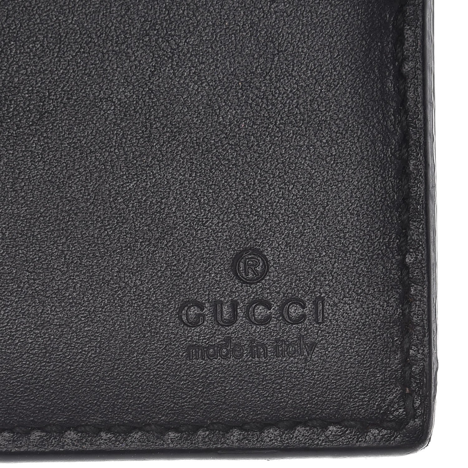 Gucci GG Supreme Monogram Selleria Calfskin Kingsnake Nice Bi-Fold Wallet Beige Ebony Multicolor Black 6 of 9