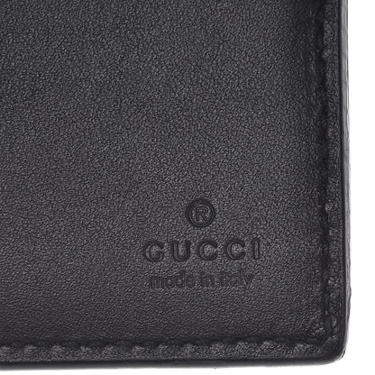 Gucci GG Supreme Monogram Selleria Calfskin Kingsnake Nice Bi-Fold Wallet Beige Ebony Multicolor Black 6 of 9