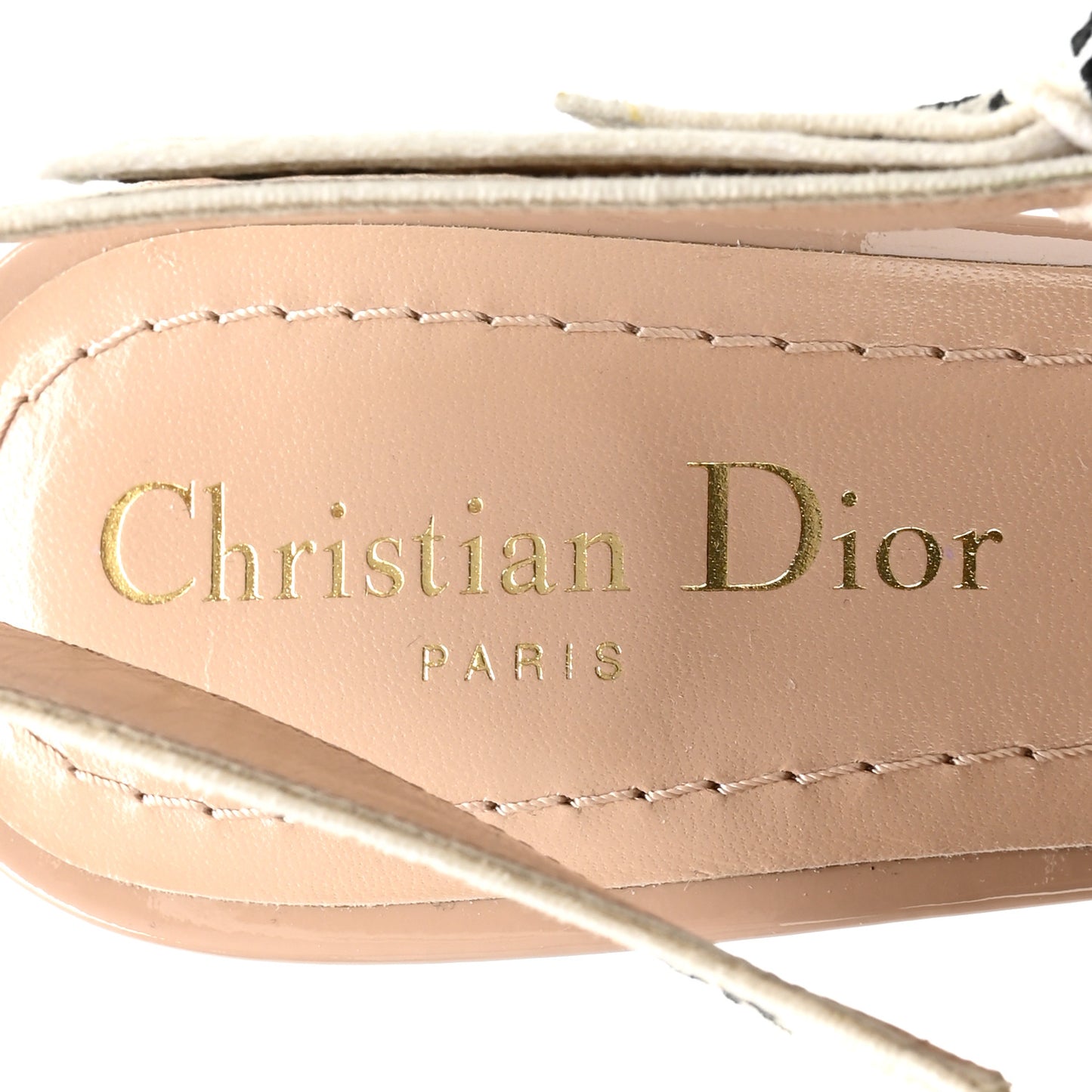 Patent Ribbon J'Adior Slingback 65mm Pumps 37.5 Nude
