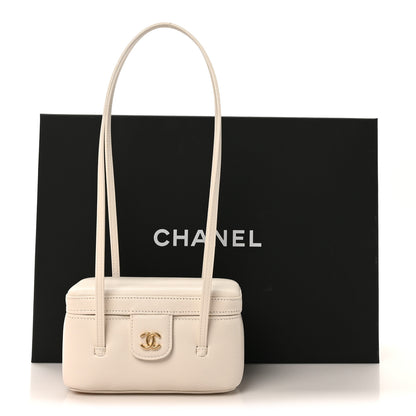 Chanel Shiny Caviar Preppy Coco Long Vanity With Strap White 11 of 11