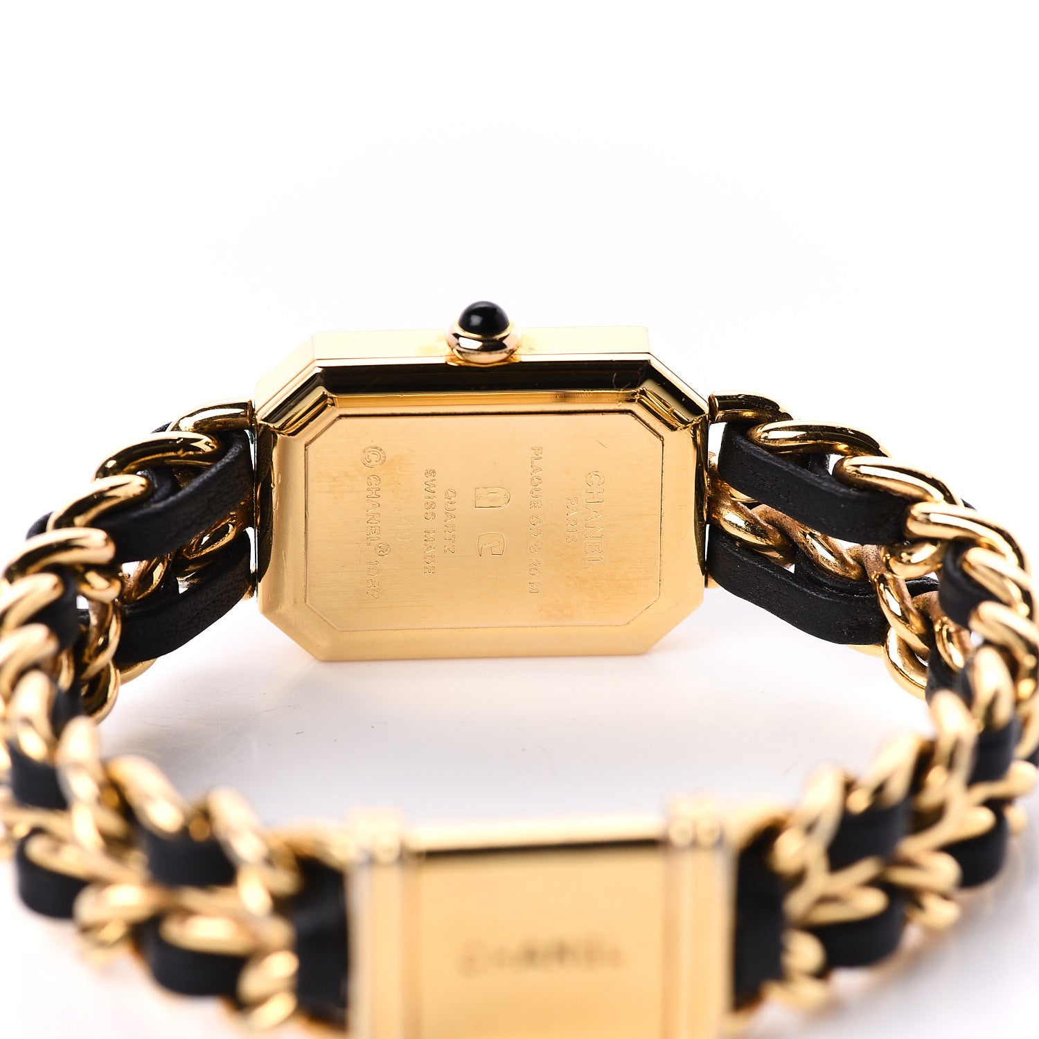 Chanel Stainless Steel Lambskin 20mm Chain Premiere Quartz Watch Gold M 6 of 7