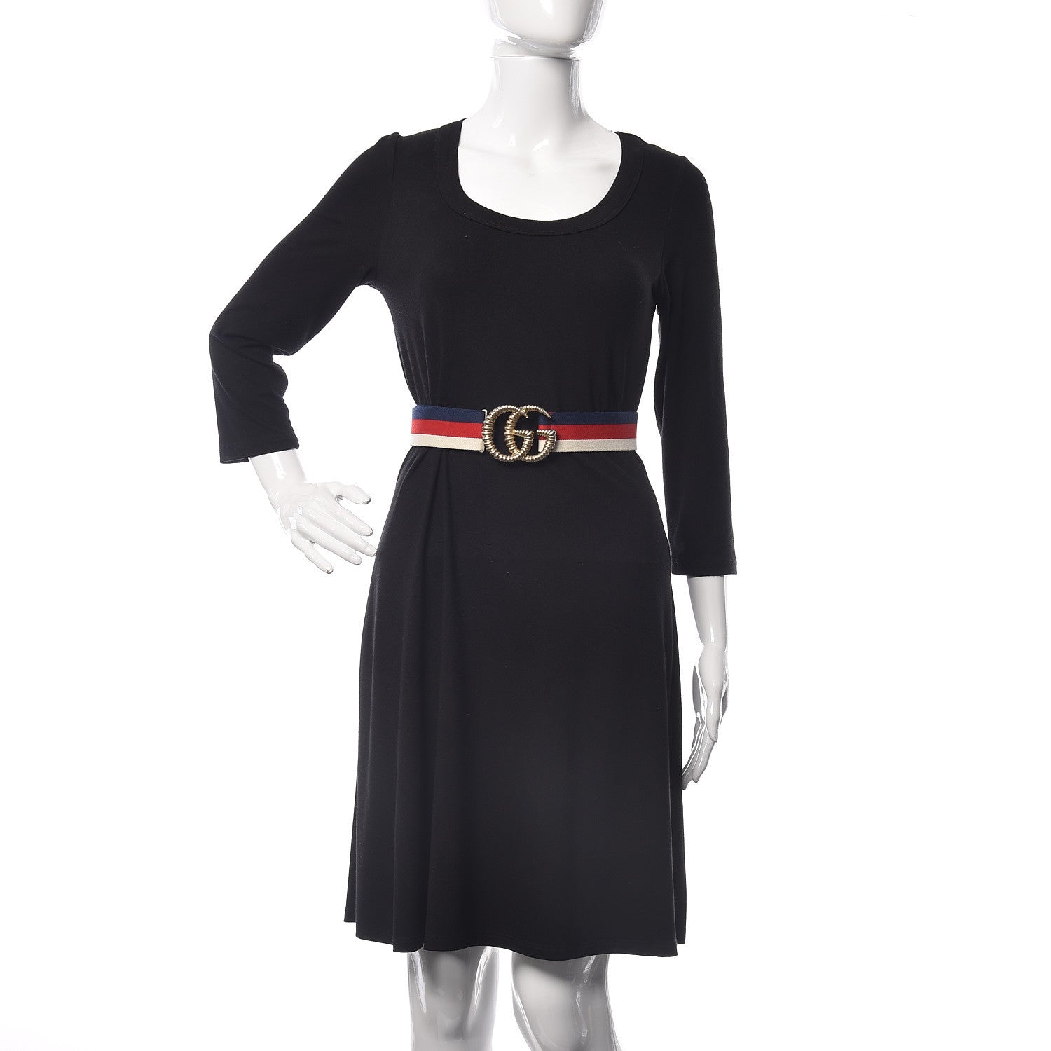 Gucci Canvas Torchon Double G Sylvie Web Belt 75 30 Red White Blue 2 of 5