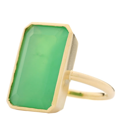 Irene Neuwirth 18K Yellow Gold Chrysoprase Cocktail Ring 56 7.5 3 of 6