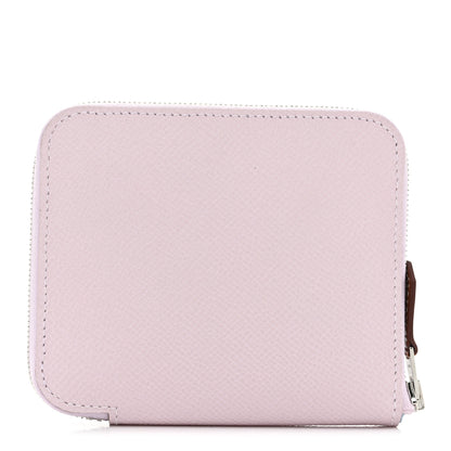 Hermes Epsom Silk'In Compact Wallet Mauve Pale Bleu Paradis Perle 1 of 8