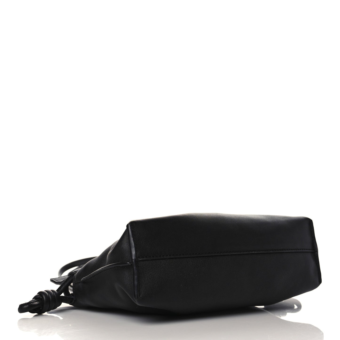 Calfskin Mini Flamenco Knot Clutch Black
