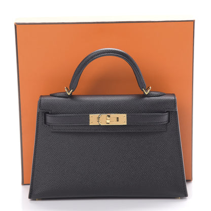 Hermes Epsom Mini Kelly Sellier 20 Black 10 of 10