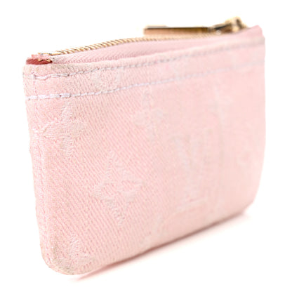 Louis Vuitton Monogram Denim Key Pouch Washed Pink 3 of 6