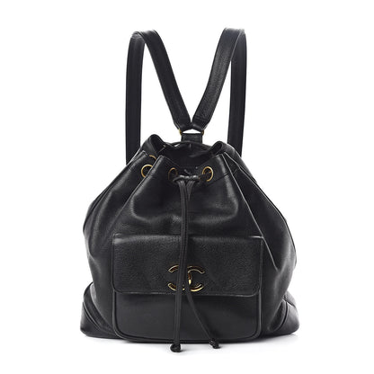 Chanel Caviar Drawstring Backpack Bag Black 1 of 10