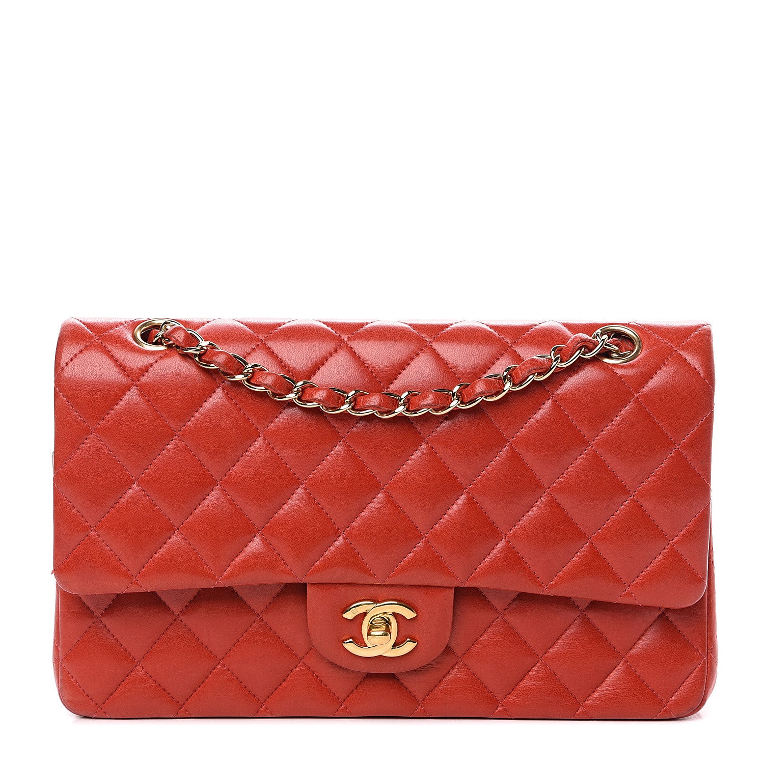 Chanel Lambskin Quilted Medium Double Flap Red 1 of 19