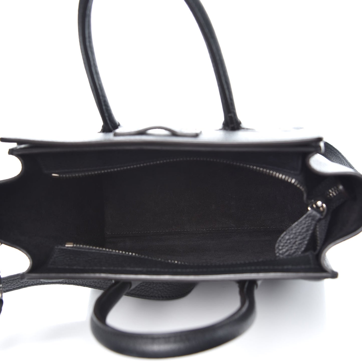 Drummed Calfskin Nano Luggage Black