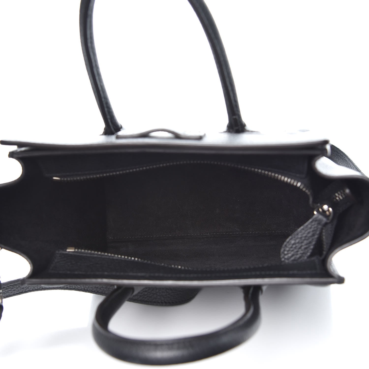 Celine Drummed Calfskin Nano Luggage Black 5 of 7