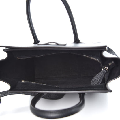 Celine Drummed Calfskin Nano Luggage Black 5 of 7