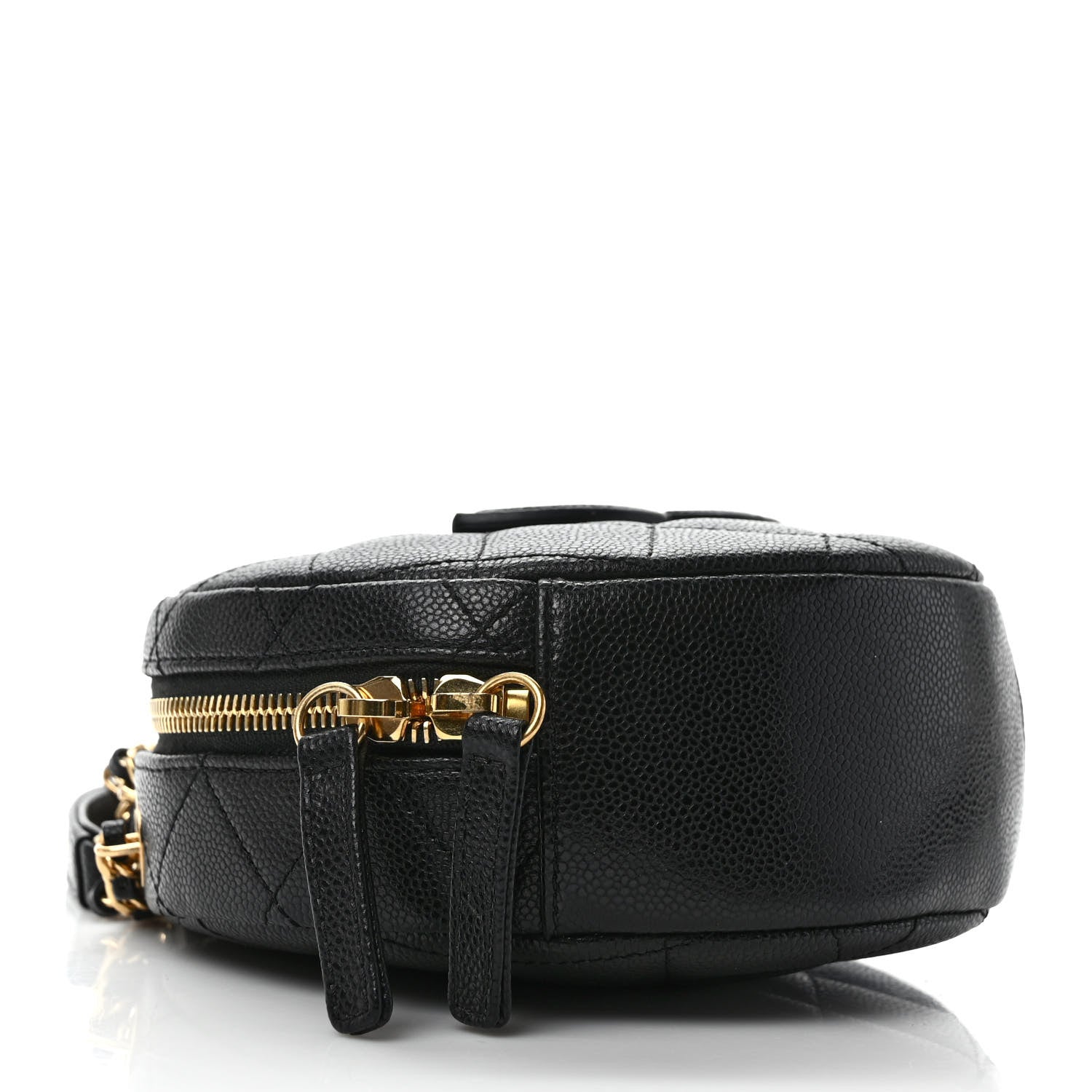 Chanel Caviar Quilted Small Round Vanity With Chain Black 4 of 9