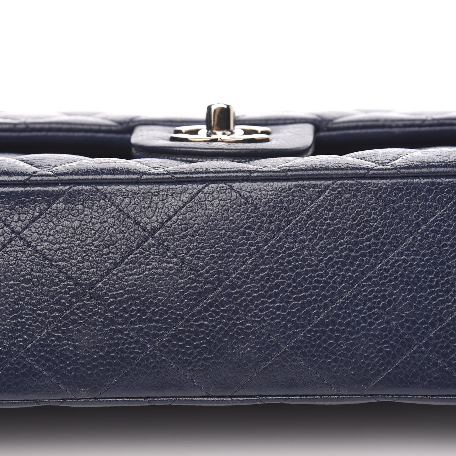 Chanel Caviar Quilted Medium Double Flap Navy 11 of 16