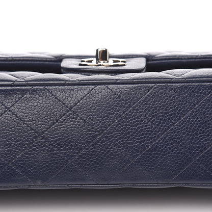 Chanel Caviar Quilted Medium Double Flap Navy 11 of 16