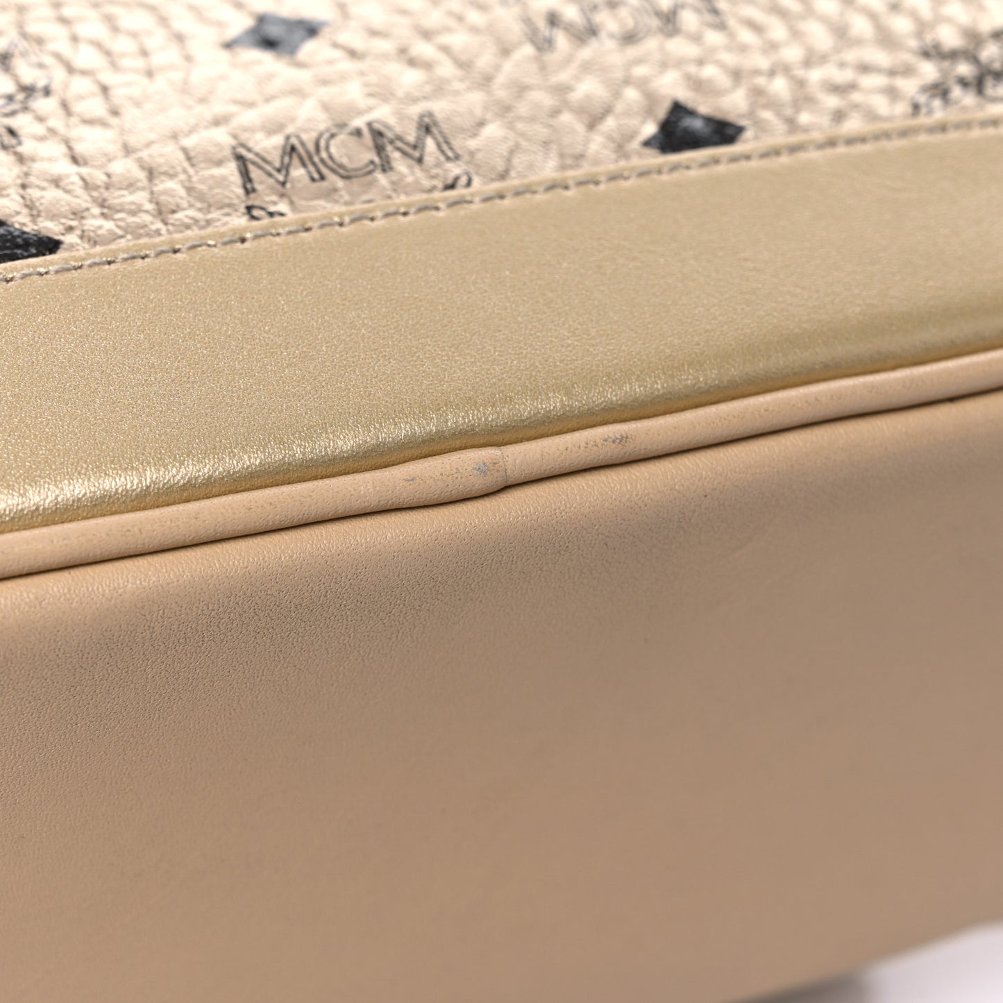 Metallic Visetos Mini Side Stud Stark Backpack Gold