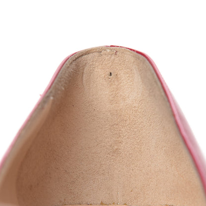 Christian Louboutin Patent Pigalle Plato 120 Pumps 38.5 Cherry 8 of 8
