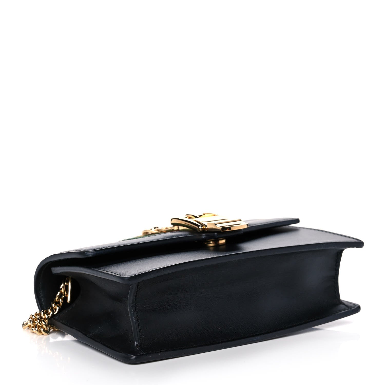 Gucci Calfskin Super Mini Sylvie Chain Shoulder Bag Blue 4 of 11