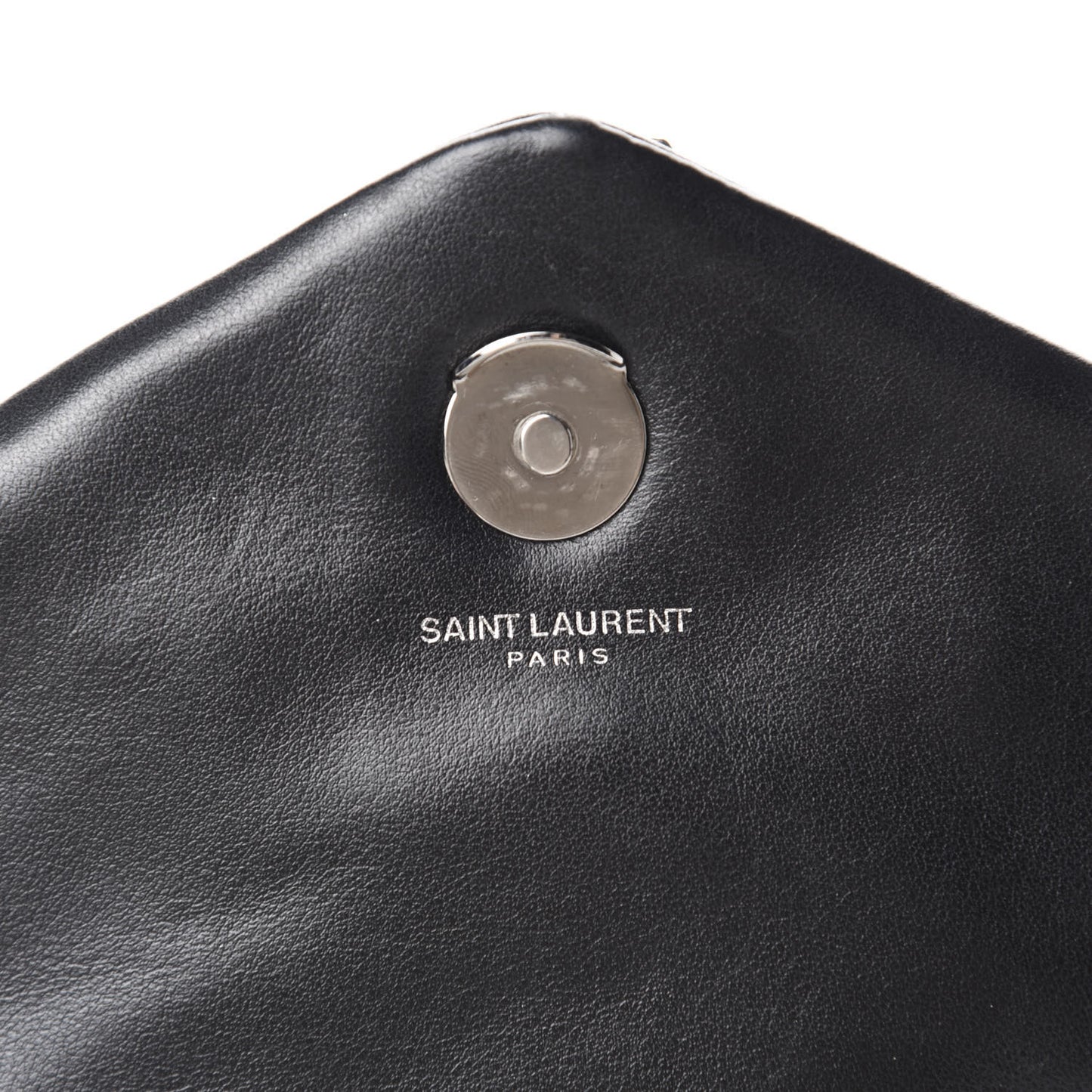 Calfskin Y Quilted Monogram Small Charm Loulou Chain Satchel Black