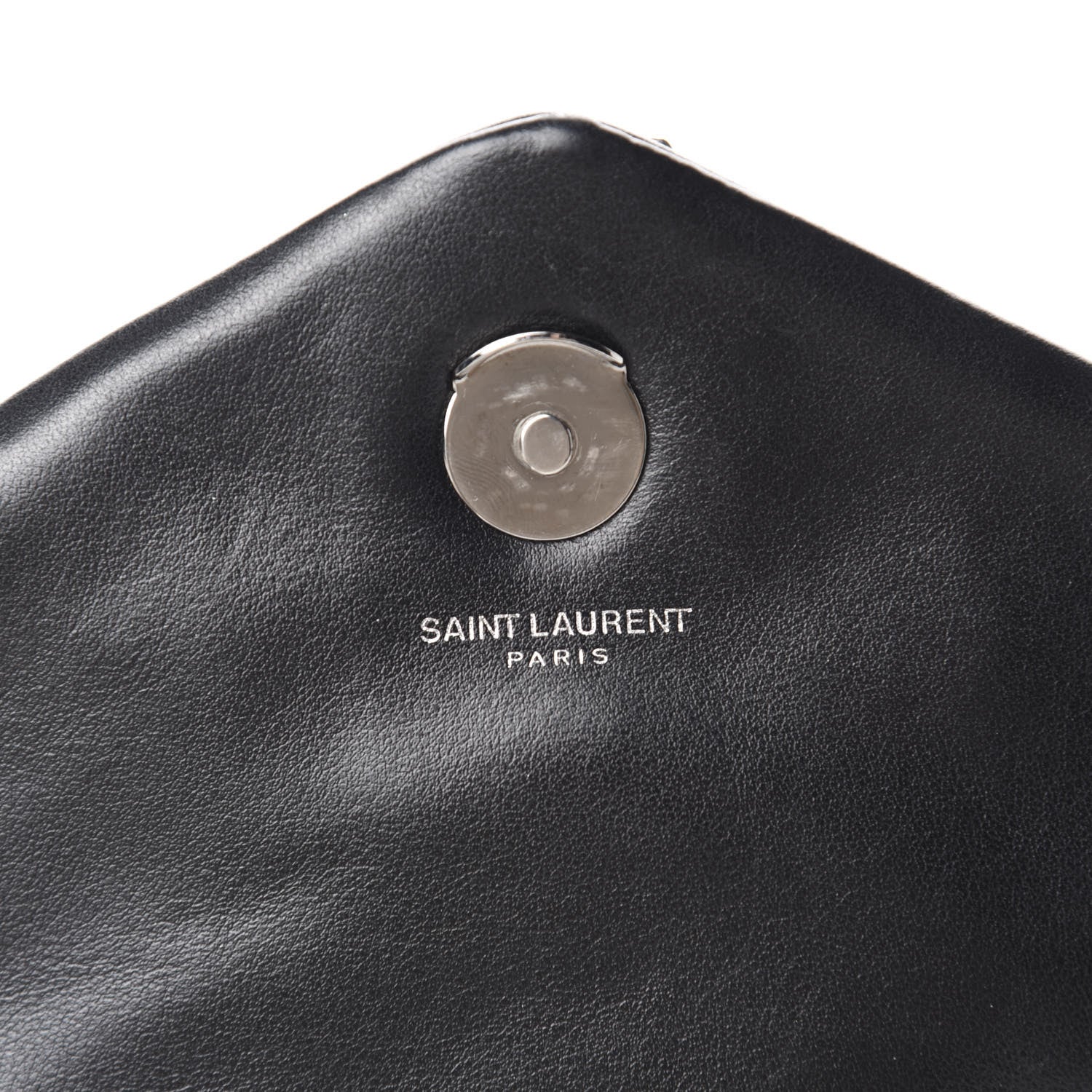 Saint Laurent Calfskin Y Quilted Monogram Small Charm Loulou Chain Satchel Black 9 of 11