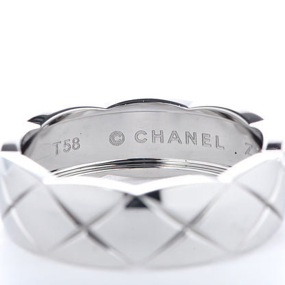 Chanel 18K White Gold Small Coco Crush Ring 58 8.5 4 of 7