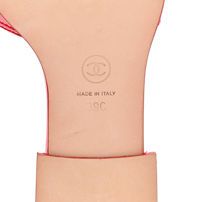 Chanel Shiny Calfskin CC Mules 39 Red 7 of 10
