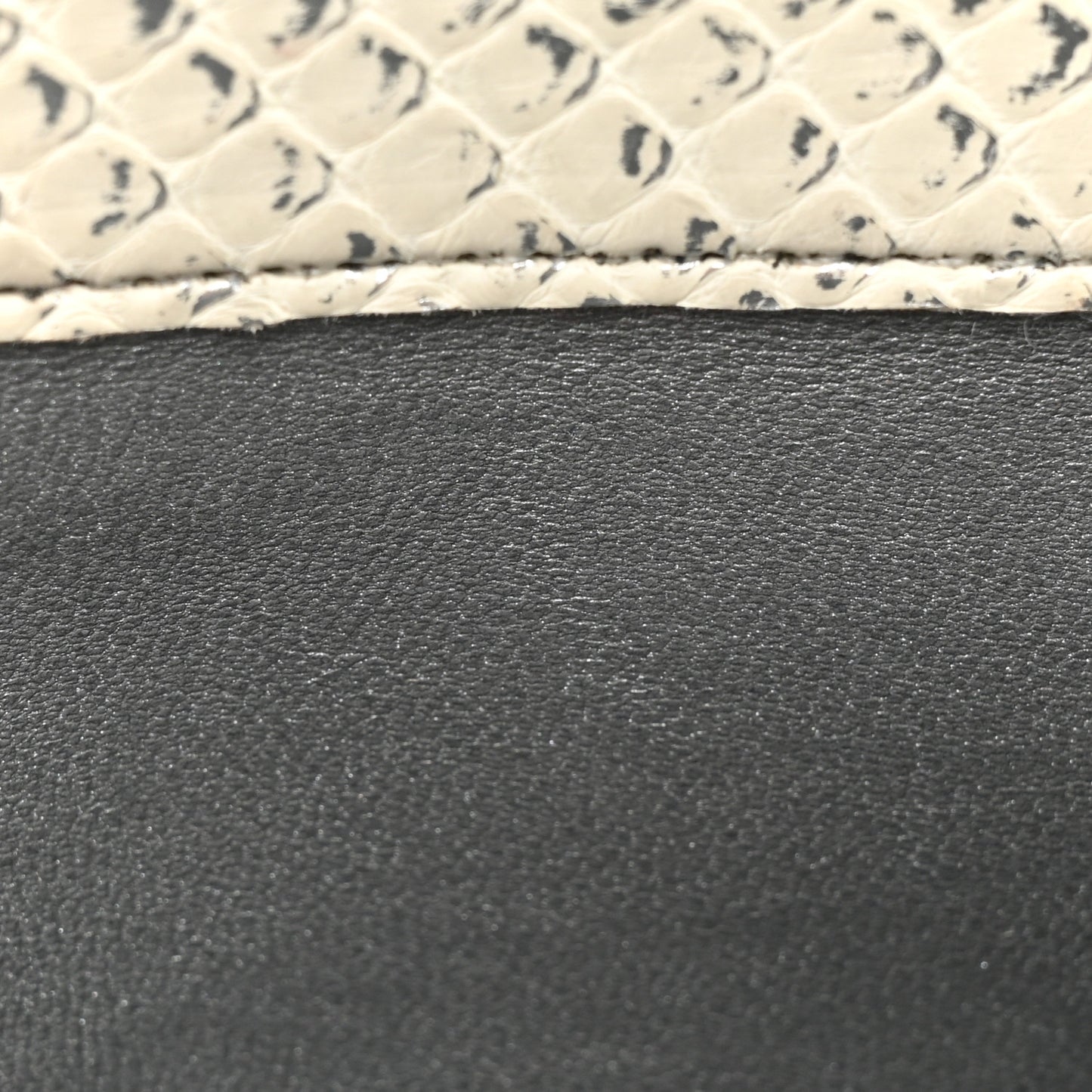 Snakeskin Phone Holder Pouch Clutch White