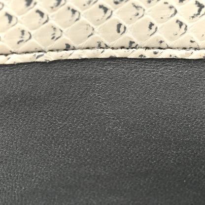 Chanel Snakeskin Phone Holder Pouch Clutch White 13 of 24