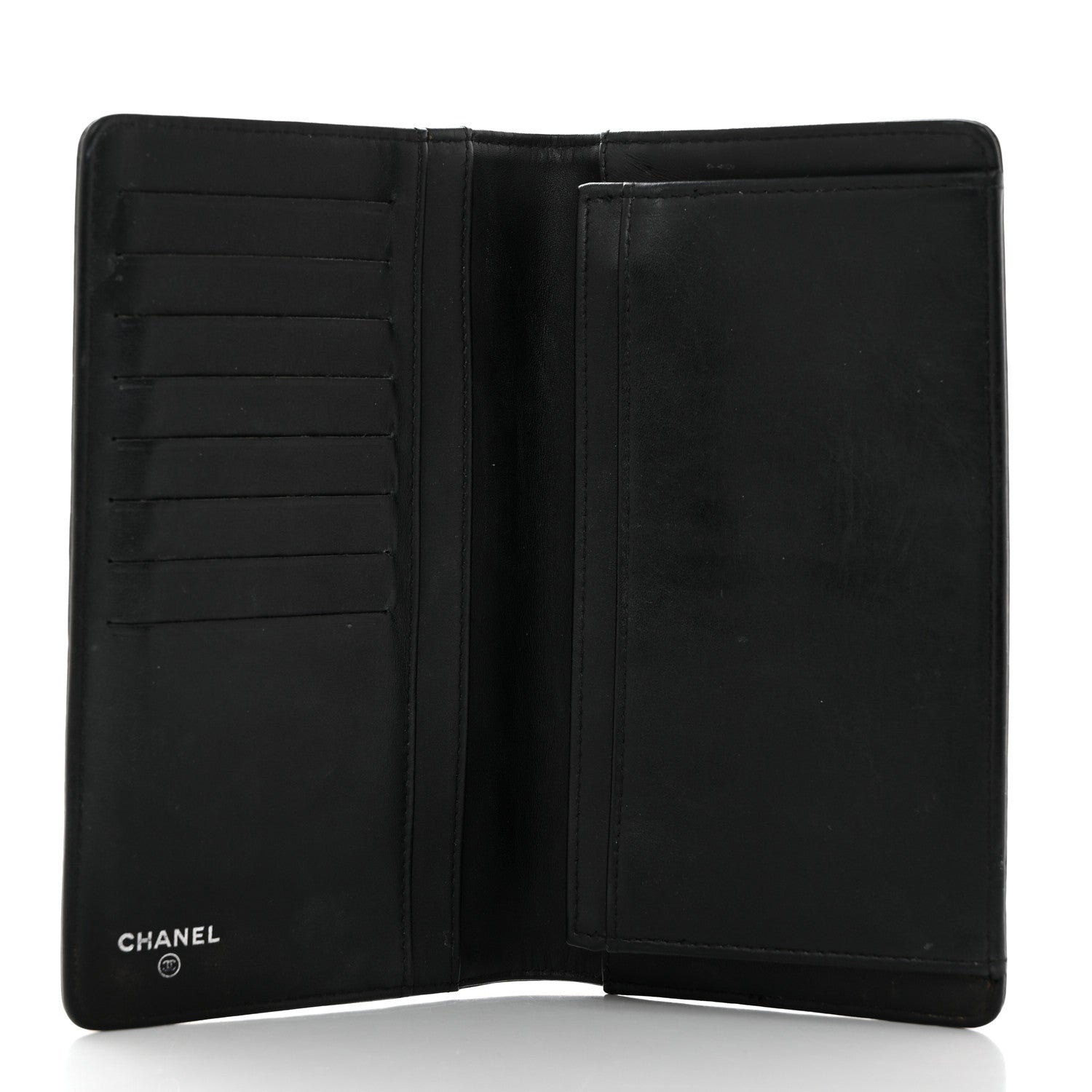Chanel Patent Calfskin Quilted Boy Yen Wallet Black 5 of 9