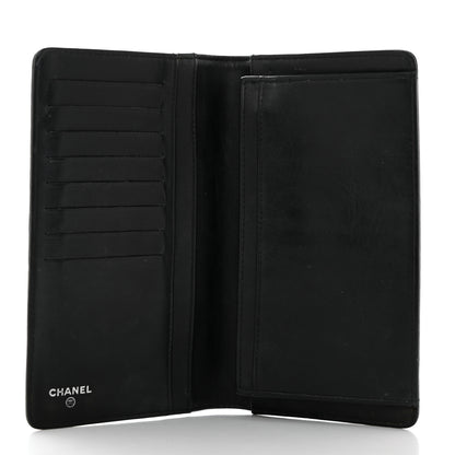 Chanel Patent Calfskin Quilted Boy Yen Wallet Black 5 of 9