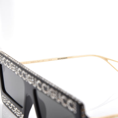 Gucci Acetate Crystal Mask-Frame Sunglasses GG0431S Black 5 of 7
