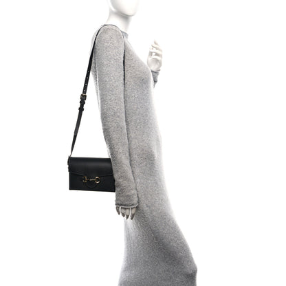Gucci Calfskin Horsebit 1955 Shoulder Bag Black 2 of 9