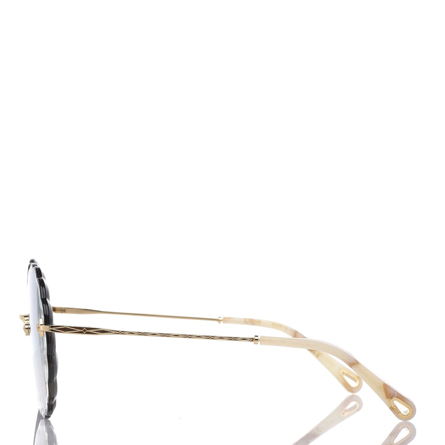 Rosie Bevelled Round Sunglasses CE142S Gold Gradient Blue