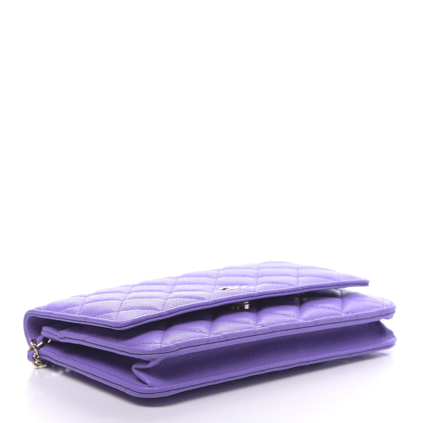 Caviar Quilted Wallet On Chain WOC Purple