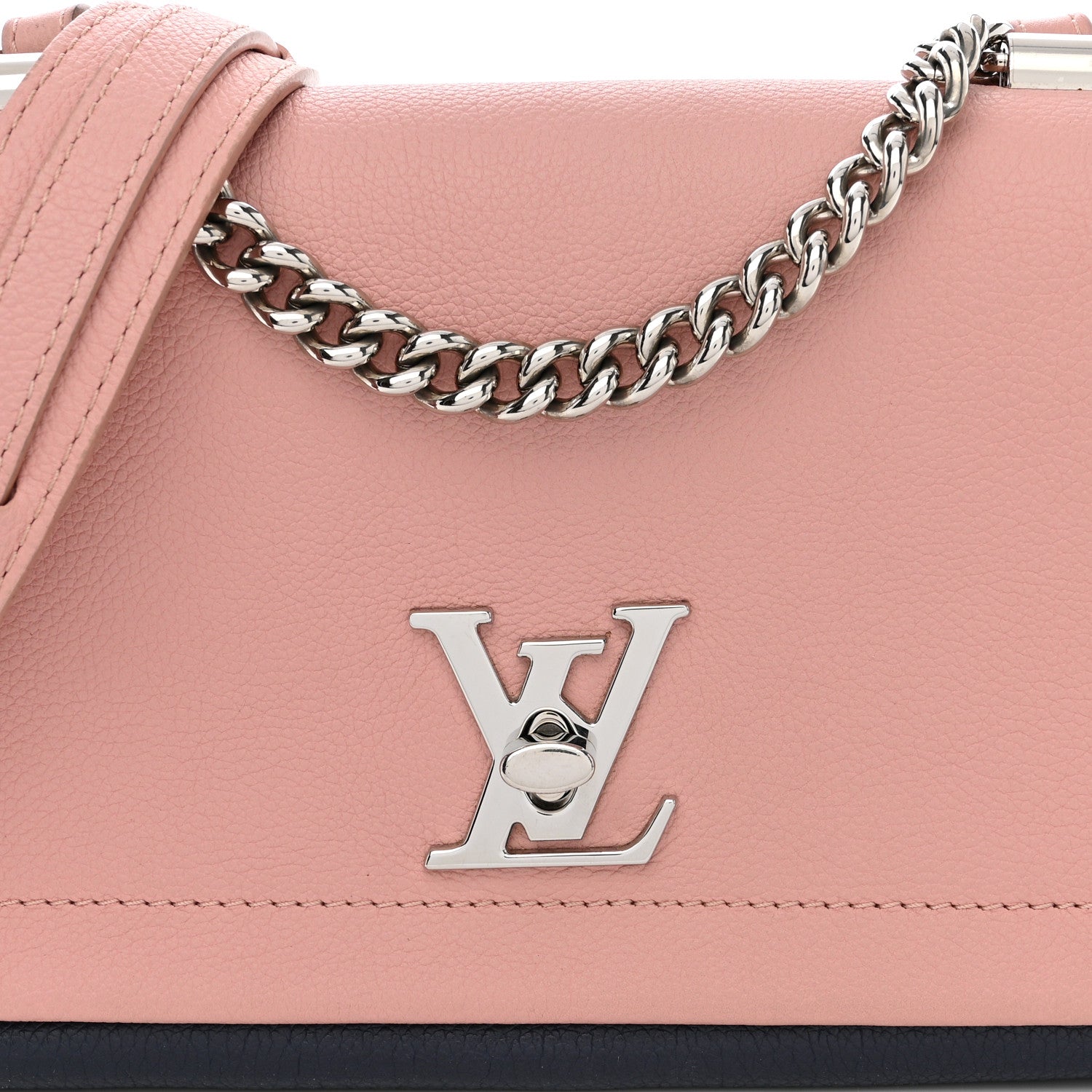 Louis Vuitton Soft Calfskin Lockme II Chain Bag BB Rose Poudre 7 of 14