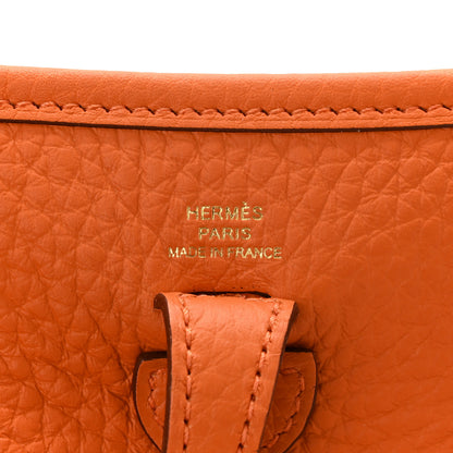 Hermes Taurillon Clemence Evelyne TPM Orange 6 of 11