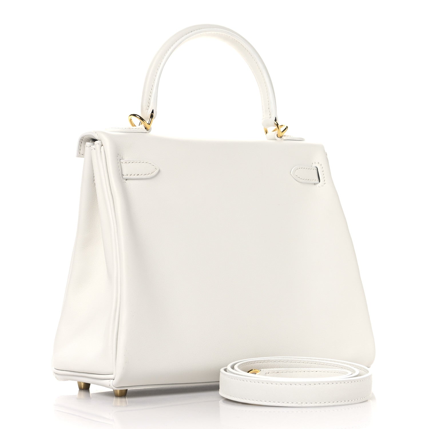 Hermes Swift Kelly Retourne 25 New White 3 of 13